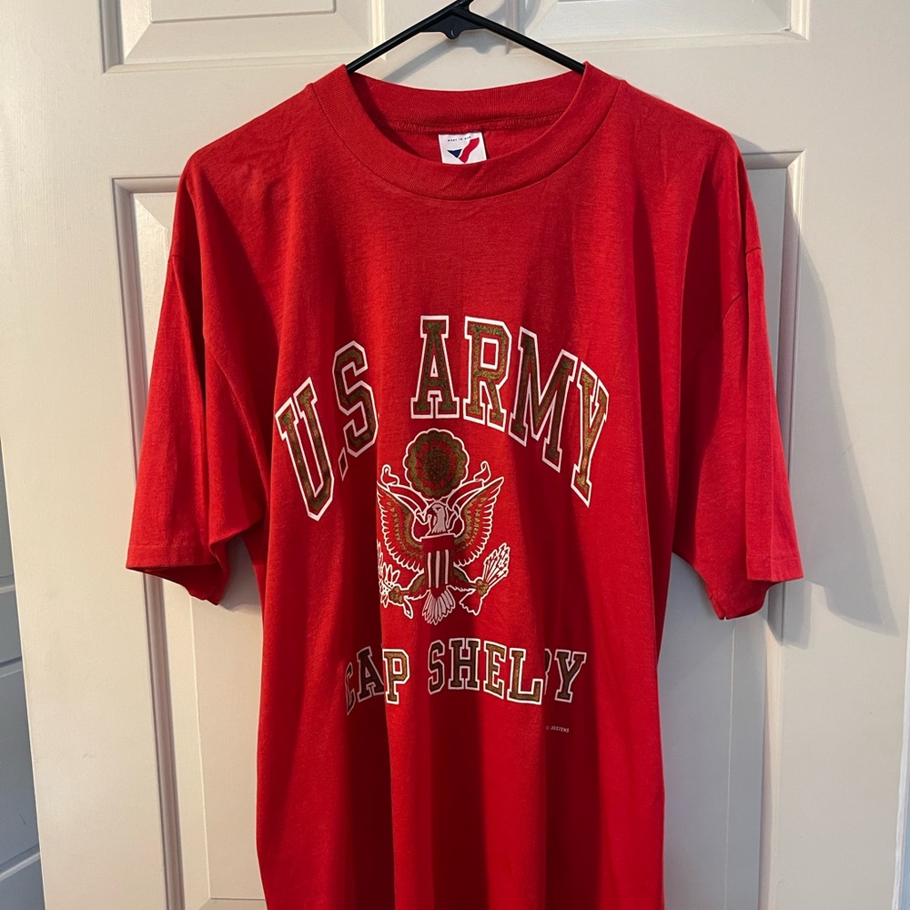 Single Stitch Vintage U.S. Army Camp Shelby T-Shirt Made USA Sz Large NOS w/Tags